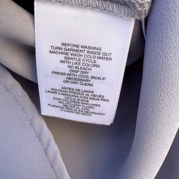 Anne Klein Womens Lavender Scoop Pleated Neck Sleeveless Lightweight Blouse L - Picture 7 of 8